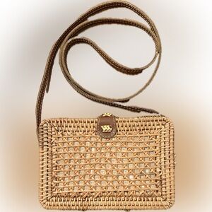 Woven Rattan Square Crossbody Bag | Boho Straw Summer Purse